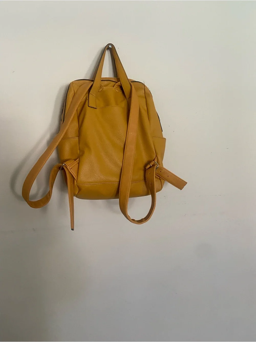 Steve Madden Mustard Leather Backpack Tote